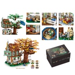 4761 piezas, modelo de casa en el árbol del bosque, bloques de construcción con figuras, juguetes de ladrillos de partículas pequeñas para ensamblaje DIY, regalo de Navidad para niños.