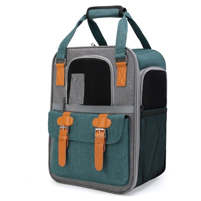 Mochila para mascotas, transportador de mano para gatos, perros pequeños y medianos, mochila transpirable de gran capacidad, bolsa portátil.