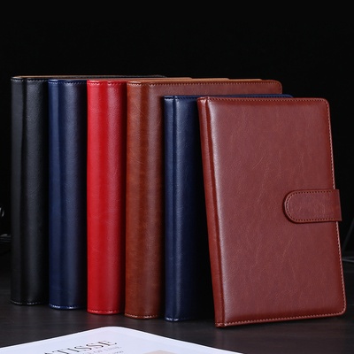 Cuaderno de espiral A5 con cierre de hebilla para negocios, estilo holgado
