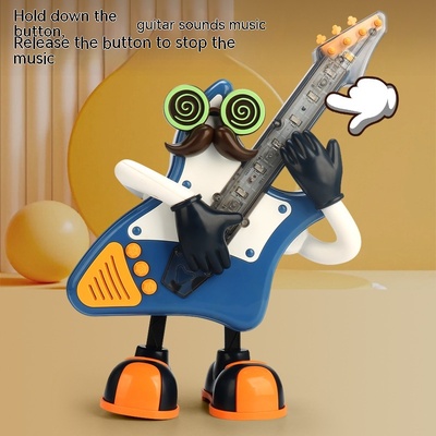 Juguete Robot Bailarín Eléctrico Mr. Rock & Roll con Música, Luces, Saxofón y Guitarra