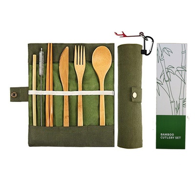 Juego de cubiertos portátil con estuche