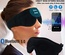 Máscara de ojos con música estéreo inalámbrica Bluetooth - Máscara de dormir con bloqueo de luz y altavoces integrados para personas que duermen de lado, viajes y relajación