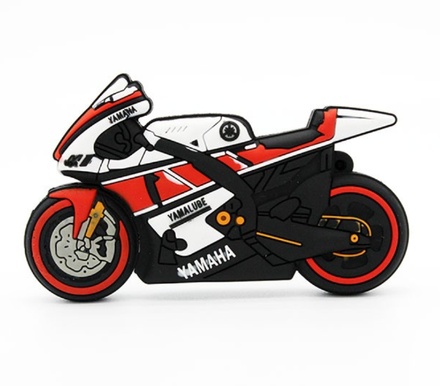 Memoria USB de dibujos animados
Memoria USB de pulsera
Memoria USB de motocicleta - Rojo blanco-4GB