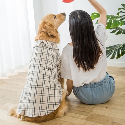 Ropa para perros grandes, suéter de lana dorada para Labrador, camisa para mascotas de tamaño mediano.