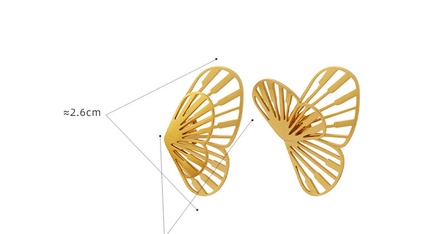 Pendientes creativos de mariposa danzante