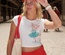 Camiseta corta con estampado de cerdito estilo ballet Y2K para mujer