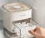 Fabricador de hielo de 48 cavidades, diseño de doble capa para verano, molde de hielo de grado alimenticio con tapa de fácil presión y caja de almacenamiento para el hogar.