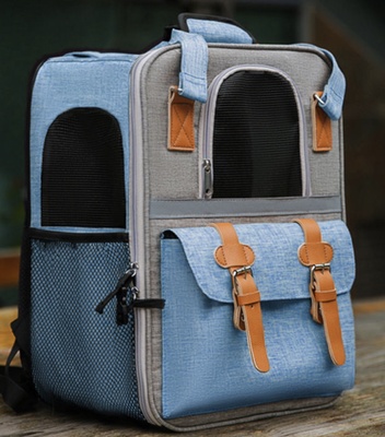 Mochila para mascotas, transportador de mano para gatos, perros pequeños y medianos, mochila transpirable de gran capacidad, bolsa portátil.