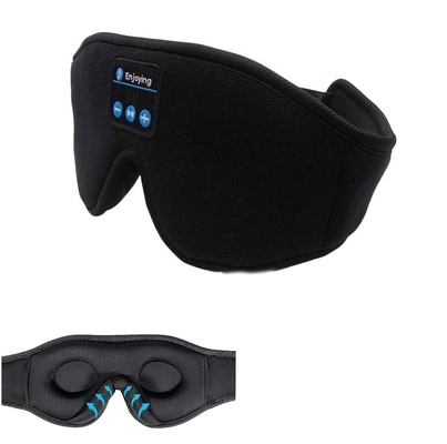 Máscara de ojos con música estéreo inalámbrica Bluetooth - Máscara de dormir con bloqueo de luz y altavoces integrados para personas que duermen de lado, viajes y relajación