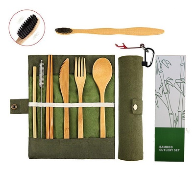 Juego de cubiertos portátil con estuche