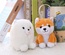 Muñeco parlante eléctrico de Pomerania y Shiba Inu