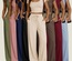 Conjunto de 2 piezas Y2K de manga corta y pantalón largo para mujer
