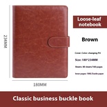 Cuaderno de espiral A5 con cierre de hebilla para negocios, estilo holgado