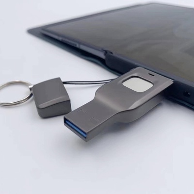 Unidad USB con huella dactilar, cifrado de datos, seguridad para computadora y teléfono móvil, uso dual.