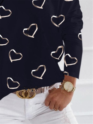Camiseta de manga larga casual con hombros descubiertos para mujer