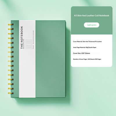 Cuaderno de espiral con cubierta de piel para oficina, versión engrosada