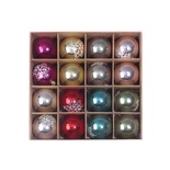 Adornos para árbol de Navidad, bolas navideñas en colores rojo, dorado, plateado y azul, decoración colgante para el hogar y fiestas.