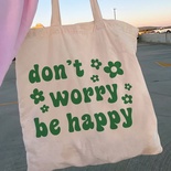 Bolso de compras para mujer Y2K con estampado floral, bolso de lona tipo shopper.