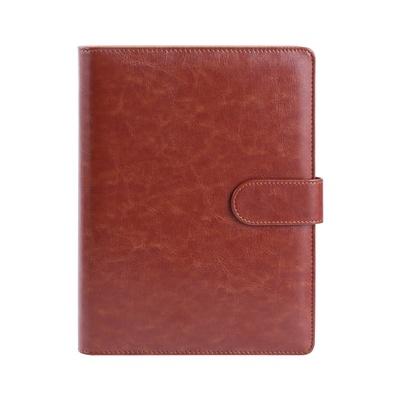 Cuaderno de espiral A5 con cierre de hebilla para negocios, estilo holgado