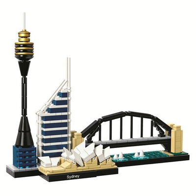 Kit de bloques de construcción de arquitectura: París, Dubái, Londres, Sídney, Chicago, Shanghái. Modelo clásico de ciudad, juguetes para niños, regalo.