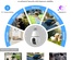 Cámara de seguridad oculta tipo bombilla con detección de IA, visión 360 grados, resolución HD, conexión inalámbrica IP y Wi-Fi, base E27.