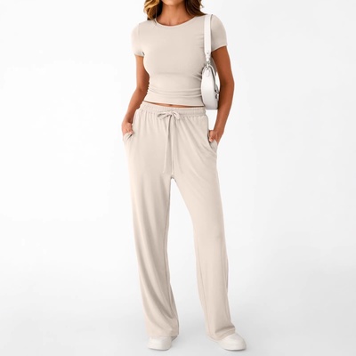 Nuevo conjunto de dos piezas estilo Y2K casual y entallado para mujer