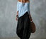 Conjunto de dos piezas para mujer: blusa de manga larga con hombros descubiertos y pantalón acampanado - Conjunto casual de corte holgado