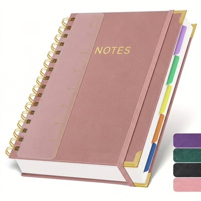 Cuaderno de espiral con cubierta de piel para oficina, versión engrosada