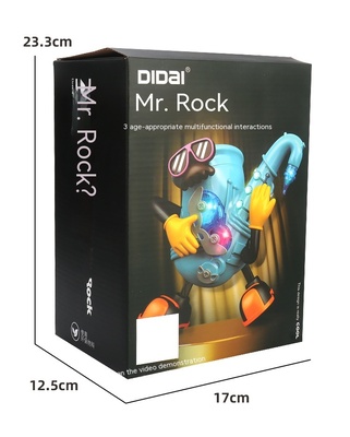 Juguete Robot Bailarín Eléctrico Mr. Rock & Roll con Música, Luces, Saxofón y Guitarra