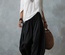 Conjunto de dos piezas para mujer: blusa de manga larga con hombros descubiertos y pantalón acampanado - Conjunto casual de corte holgado