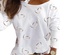 Camiseta de manga larga casual con hombros descubiertos para mujer