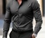 Camisa de hombre para negocios, camisa de botones, camisa de verano de color sólido, manga larga, con solapa, camisa de vacaciones, tops casuales de moda con estilo.