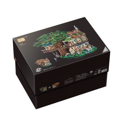 4761 piezas, modelo de casa en el árbol del bosque, bloques de construcción con figuras, juguetes de ladrillos de partículas pequeñas para ensamblaje DIY, regalo de Navidad para niños.