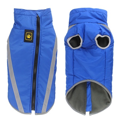 Ropa para perros al por mayor: Chaqueta de invierno acolchada, cálida y reflectante para Labrador. - Blue-5XL