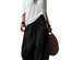 Conjunto de dos piezas para mujer: blusa de manga larga con hombros descubiertos y pantalón acampanado - Conjunto casual de corte holgado