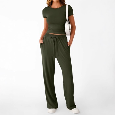 Nuevo conjunto de dos piezas estilo Y2K casual y entallado para mujer