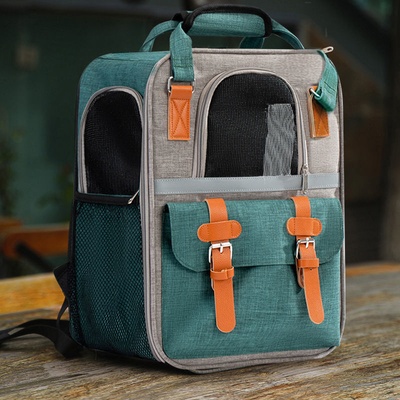 Mochila para mascotas, transportador de mano para gatos, perros pequeños y medianos, mochila transpirable de gran capacidad, bolsa portátil.