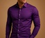 Camisa de hombre para negocios, camisa de botones, camisa de verano de color sólido, manga larga, con solapa, camisa de vacaciones, tops casuales de moda con estilo.