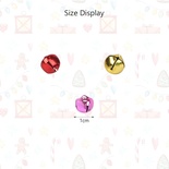 150 Cascabeles pequeños para manualidades, cascabeles navideños, cascabeles, pequeños cascabeles de metal con cordón de cuentas rojas para adornos de árbol de Navidad, empaques de regalo y decoraciones para mascotas—Coloridos, 10 mm