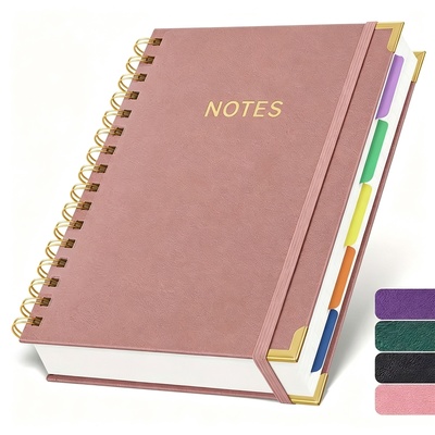 Cuaderno de espiral con cubierta de piel para oficina, versión engrosada