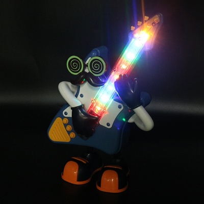Juguete Robot Bailarín Eléctrico Mr. Rock & Roll con Música, Luces, Saxofón y Guitarra