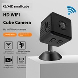 Mini Square Wireless WiFi Camera - Cámara de seguridad pequeña y portátil con soporte de visualización remota para vigilancia en el hogar y la oficina
