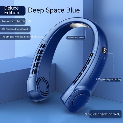 Ventilador de cuello colgante multifuncional y silencioso - Dispositivo de enfriamiento personal manos libres para viajes y actividades al aire libre