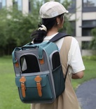 Mochila para mascotas, transportador de mano para gatos, perros pequeños y medianos, mochila transpirable de gran capacidad, bolsa portátil.