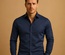 Camisa de hombre para negocios, camisa de botones, camisa de verano de color sólido, manga larga, con solapa, camisa de vacaciones, tops casuales de moda con estilo.