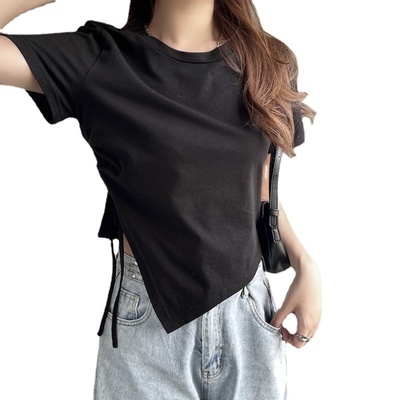 Camiseta Y2K de moda coreana para mujer, verano