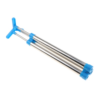 Pistola de agua de acero inoxidable de 43 cm con acción de bombeo y tres tubos lanzadores
