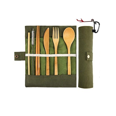 Juego de cubiertos portátil con estuche