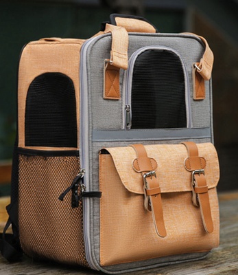 Mochila para mascotas, transportador de mano para gatos, perros pequeños y medianos, mochila transpirable de gran capacidad, bolsa portátil.