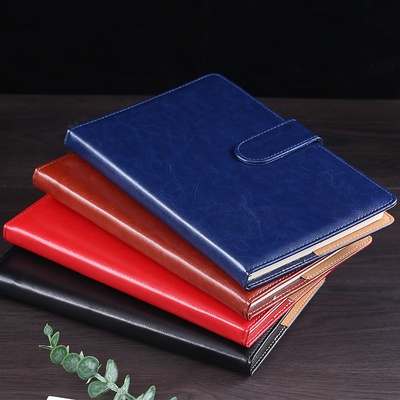 Cuaderno de espiral A5 con cierre de hebilla para negocios, estilo holgado